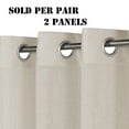 thumbnail image 6 of H.VERSAILTEX Linen Sheer Curtains 2 Panel Sets 84 Inch Long - Semi Transparent Privacy Sheer Curtains for Bedroom, Angora, 52 x 84 Inch, 6 of 7