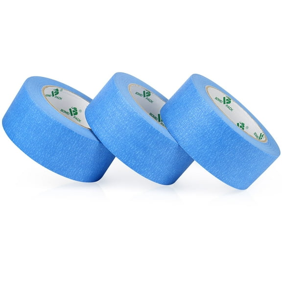 Bomei Pack Blue Painter's Tape, 3 Pack, 2 Inch x 55 Yard