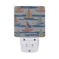 thumbnail image 4 of Yayeee LED Plug in Night Light for The Home with Auto Dusk to Dawn Light Sensors, 2 Pack, White Hand Drawn Sailboats, 4 of 5