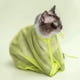 thumbnail image 4 of Bolsa de lavado de malla para gatos Aseo de mascotas Restricción de mordedura de baño Sin rasguños (Amarillo) Likrtyny Mascotas, 4 of 9