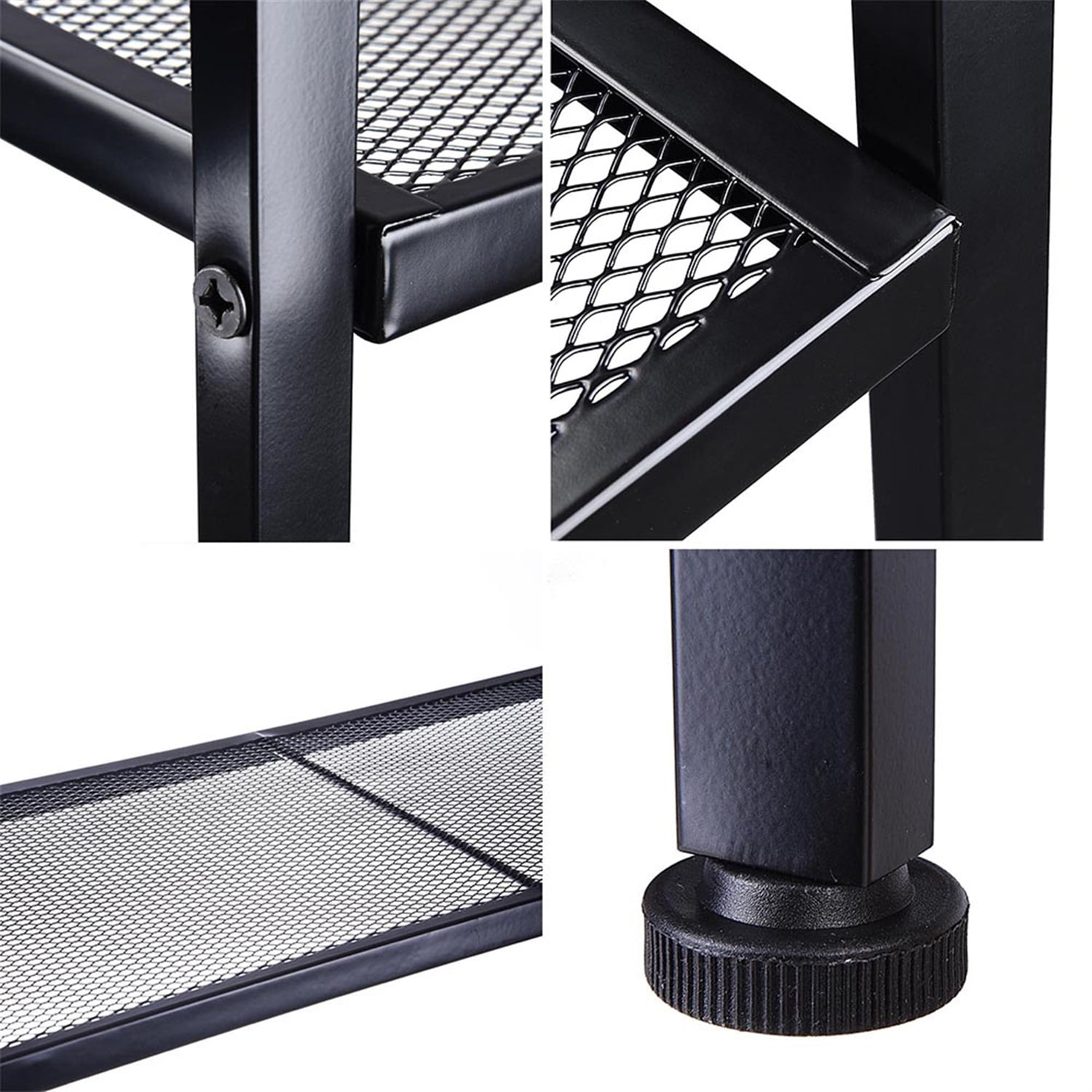 Hommoo Furniture,Modern and Minimalist Widen 4 Tiers Bookshelf,Suitable for Homes and Offices,Black