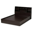 thumbnail image 3 of Baxton Studio Geoffrey Queen Size Dark Brown Finished Wood Platform Storage Bed, 3 of 8