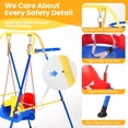thumbnail image 7 of Toddler Swing, 4-in-1 Swing Sets with Basketball Hook, Foldable Metal Frame for Backyard, Baby Swing for Children 6 Months and Olde, 7 of 7
