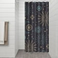 thumbnail image 3 of Gothic Shower Curtain - Dark Celestial Moon & Star Print, Mystical Cosmic Theme Bath Decor, Waterproof Polyester, 36"Wx72"L, Goth Aesthetic Gift, 3 of 5