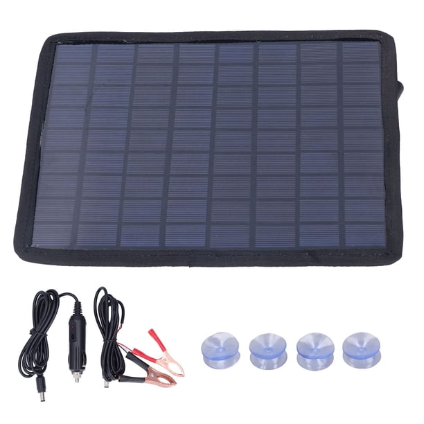 Cargador de panel solar portátil de 6 W y 18 V para coche, cargador de batería de 12 V, panel de carga, placa base de batería