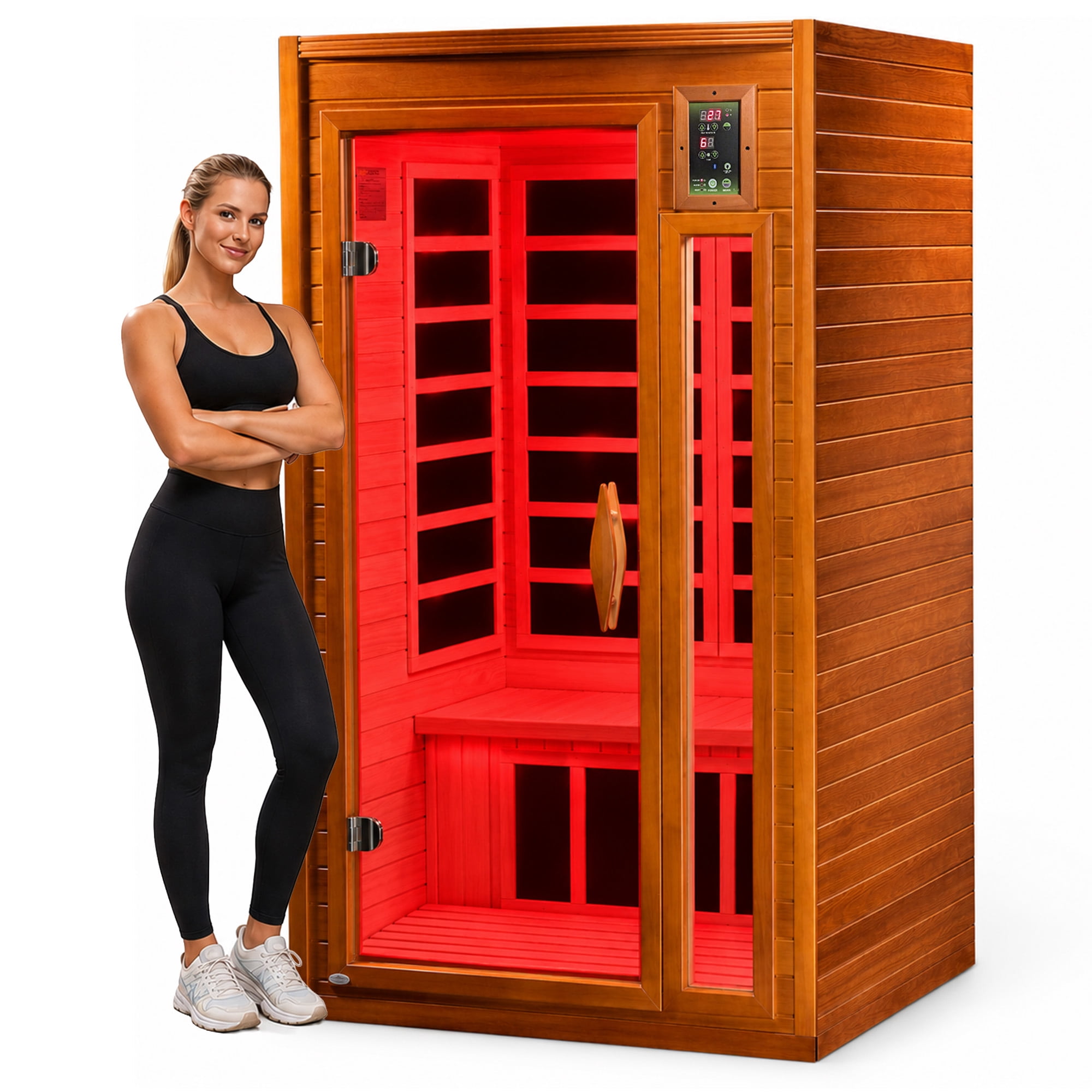 Coronado 2-Person Hemlock Infrared Sauna with 5 Ceramic Heaters