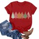 thumbnail image 1 of Puntoco Blusa de manga corta con estampado de moda para mujer, divertida camiseta de cuello redondo, 1 of 3
