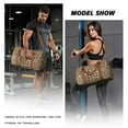 thumbnail image 6 of Leopard Womens Gym Tote Duffle Bag with Wet Pocket & Shoe Compartment, Checkered Travel Duffel Bag Overnight Weekender Hospital Tote Girls Workout Carry on Bag with Luggage Sleeve, 6 of 6