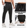 thumbnail image 6 of Potopok 3 Pack Sweatpants for Men Tapered Mens Joggers Pants with Zip Pockets Slim Fit Running Gym Sweat Pants Gifts for Men, 6 of 7