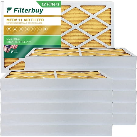 

Filterbuy 8x16x4 MERV 11 Pleated HVAC AC Furnace Air Filters (12-Pack)