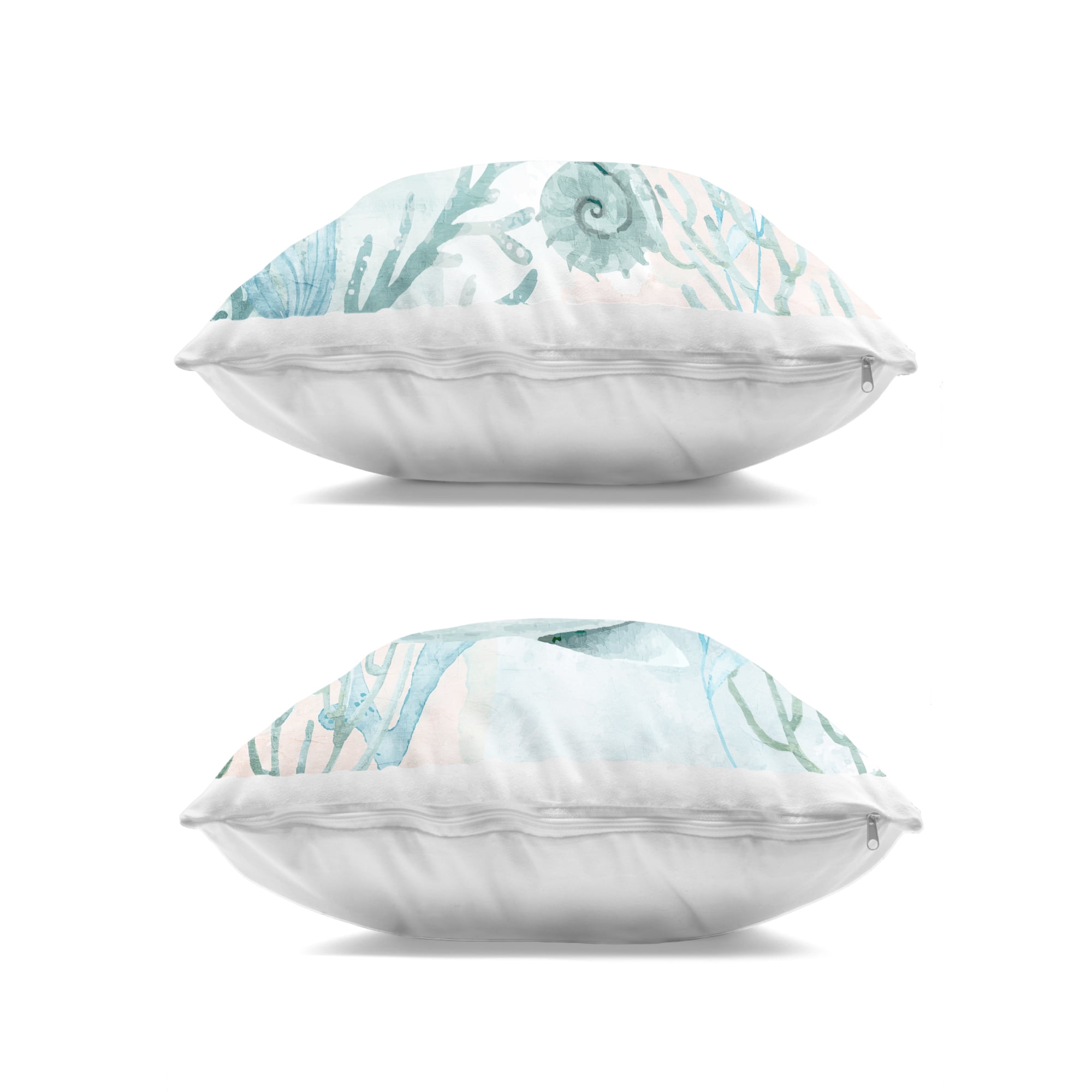 Stupell Industries Whale & Seahorse Sea Swim 2 Piece Decorative Printed Throw Pillow Set, design by Kim Allen, 18 x 7 x 18