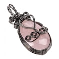 thumbnail image 4 of Wire-wrapped Point Pendants Amethyst Crystal Charms Pendant for Necklace Pink, 4 of 8