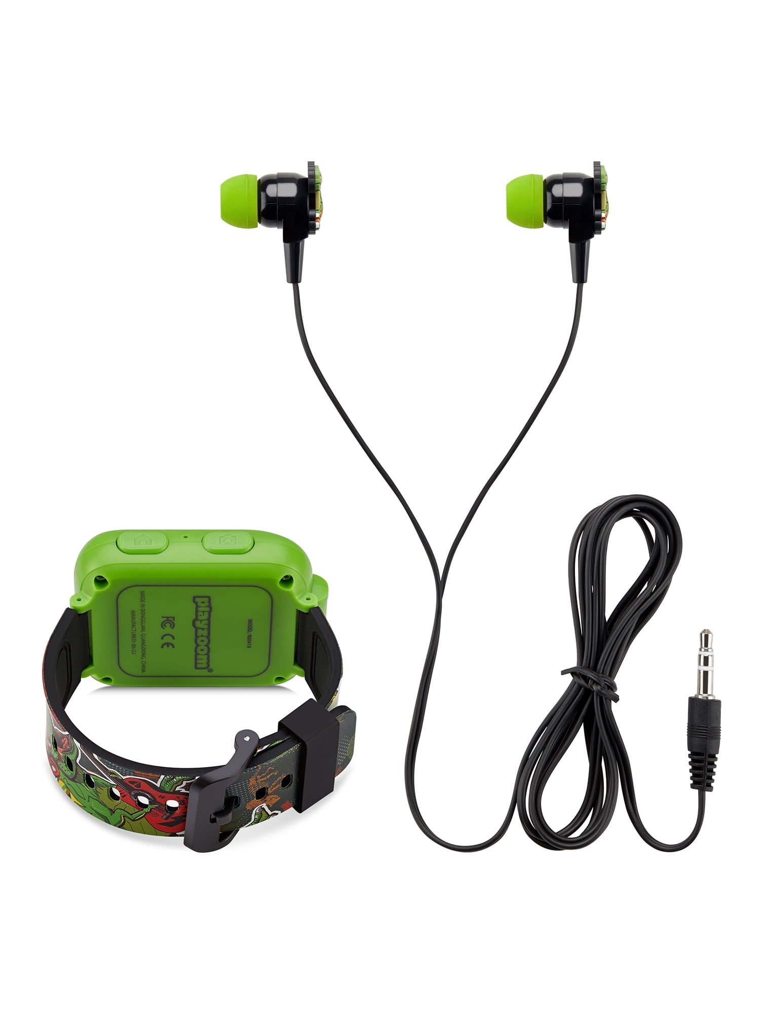 PlayZoom 2 Kids Boys Green Dinosaur Smartwatch & Earbuds Set