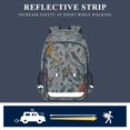 thumbnail image 5 of FORMRS School Backpack 17" Student Travel Bag with Laptop Compartment, Green Floral Pattern, 5 of 7