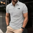 thumbnail image 7 of 2024  Men‘s fashionable short sleeved striped printed Poloshan casual  shirt, 7 of 7