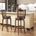 thumbnail image 3 of Weston Home Morgan Linen High Back Swivel Bar Height Stool, Beige, 3 of 3