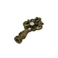 thumbnail image 2 of Royal Designs, Inc. Floral Filigree Design Crystal Accent Finial for Lamp Shade, F-5071AB-1, Antique Brass, Single, 2 of 4