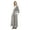 Gray, variant on VANLOFE Unisex Warm Pajamas Household Clothes Solid Bathrobe Lengthened Night-robe Woman's Nightgown Casual Robes Coffee Robes Sleepwear for Woman M