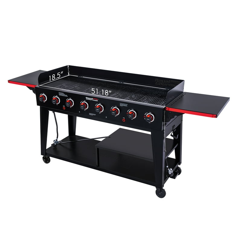 8 burner top gas grill