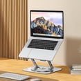thumbnail image 2 of Support pour Ordinateurs Portables en Alliage d'Aluminium Support Rotatif 360 Multi-Angle avec Évent de Chaleur Pliable pour Tablette, 2 of 5
