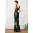 thumbnail image 2 of Vestido de noche largo elegante con lentejuelas y cola de pez para la noche, para exhibiciones de modelos de automóviles, para anfitriones de eventos, vestido largo con escote en V profundo, 2 of 6