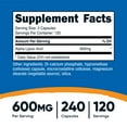 thumbnail image 2 of Alpha Lipoic Acid, 300 mg, 240 Capsules, Nutricost, 2 of 6