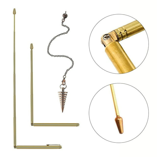 99.9% Copper Detector Rod Metal Rod+Pendulum Pendant For Treasure Hunting Tools