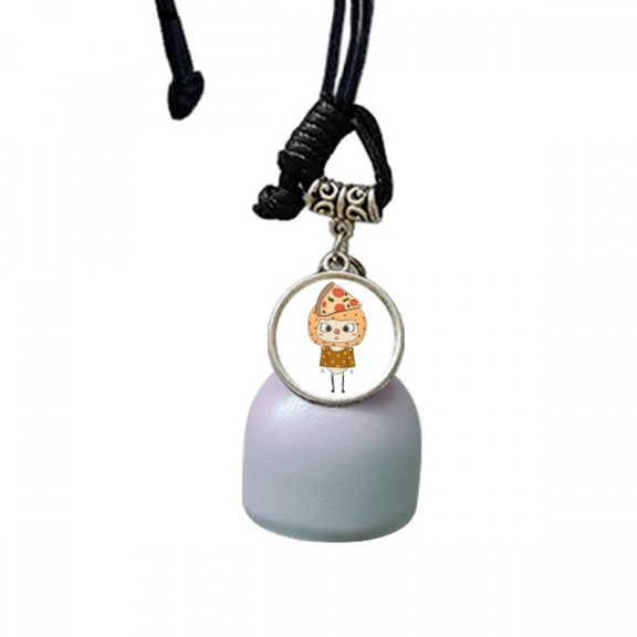 Food Pizza Vegetable Sausage Delicious UU Wind Chimes Bell Car Pendant
