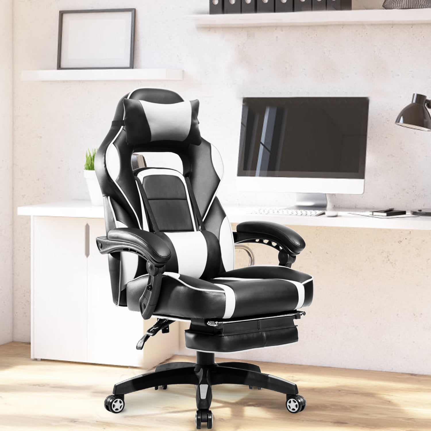 Gaming Chair for Video Games, Ergonomic Computer Chair with Arms, Large