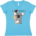 thumbnail image 3 of Inktastic I Heart Koalas Women's V-Neck T-Shirt, 3 of 5