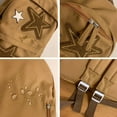 thumbnail image 3 of Stylish Cute Simple Star Patchwork Backpack 15.7 Inch Y2K Casual Lightweight Resistant College Daypack, 3 of 9
