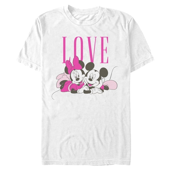 Mens Mickey & Friends Love Pink Pals T Shirt
