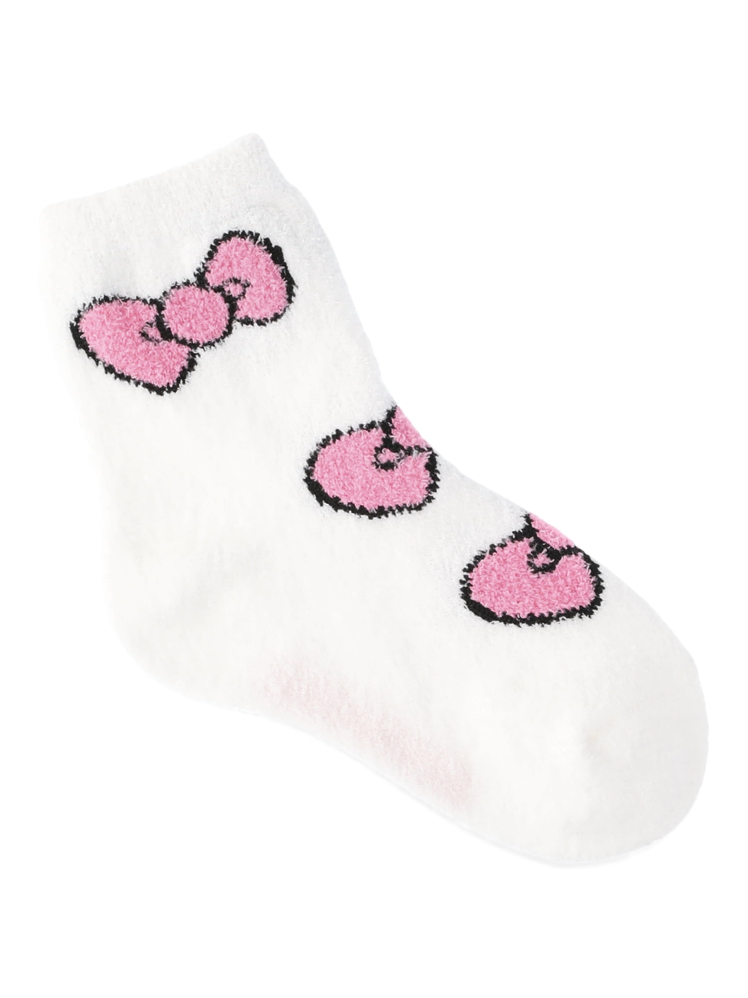Hello Kitty Girls Cozy Socks, 2-Pack, Sizes S/M-M/L