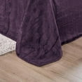 thumbnail image 4 of Amrani Bedcover Embossed Blanket, Soft Premium Microplush, Queen, Plum, 4 of 6