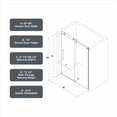 thumbnail image 7 of 76"H Frameless Sliding Door,Shower Door with Stainless Steel Pulleys&Adjustable Soft Closing Function,Clear Tempered Glass,Brushed Nickel, 7 of 7
