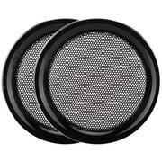 2pcs 4 Inch Replacement Speaker Grill Cover Guard Subwoofer Protector Mesh, Speaker Plastic Decorative Circle for 120mm