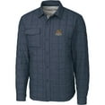 thumbnail image 2 of Men's Cutter & Buck Heather Navy Toledo Mud Hens Rainier PrimaLoft Eco Insulated Quilted Button-Up Shacket, 2 of 3