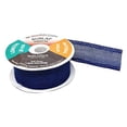 thumbnail image 2 of Royal Blue Burlap Ribbon 1.5 Inch 2 Rolls 20 Yards Unwired Rustic Jute Ribbon for Crafts, Mason Jars, Weddings, Party Decoration; by Mandala Crafts, 2 of 5