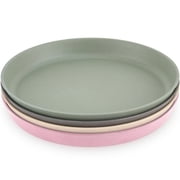 WeeSprout Kid-Sized Bamboo Melamine Plates, Set of 4