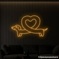 thumbnail image 2 of Glowneon Dachshund Dog Heart Neon Sign, Body Heart Dachshund LED Sign, Dachshund Lover Gift, 2 of 5