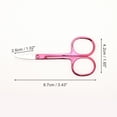 thumbnail image 2 of Unique Bargains 1 Pc Women 2.0A Scissors Eyebrow Trimmer Scissors For Beauty Parlor Stainless Steel Rose Red, 2 of 4