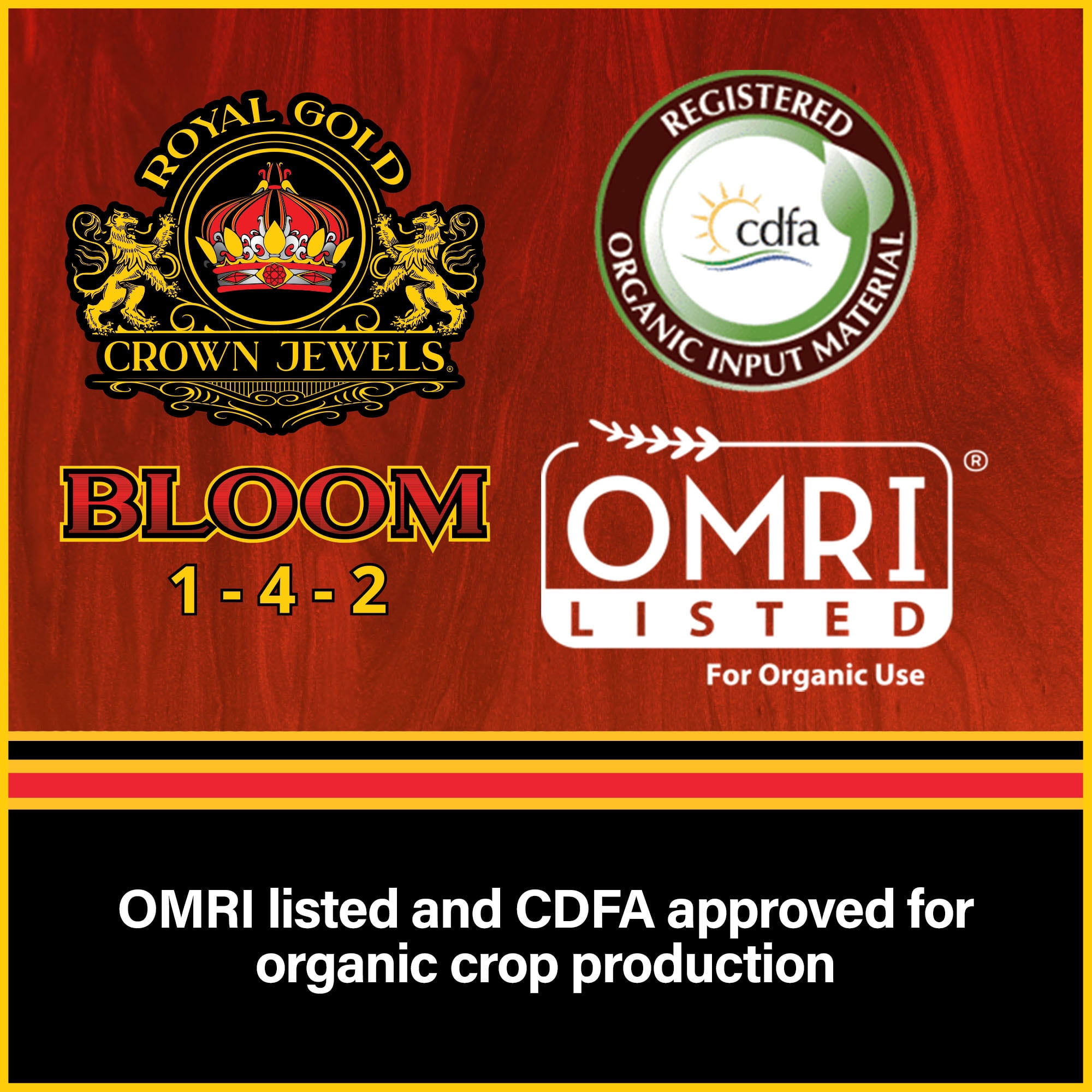 Royal Gold Crown Jewels Organic Bloom 1-4-2 Dry Soluble Fertilizer, 20 lbs