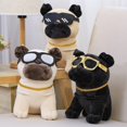 thumbnail image 2 of Juguetes de Bulldog de peluche para niños, juguetes de animales de dibujos animados lindos, gafas, perro Ragdoll, simulación de Bulldog Francés, almohada de juguete qiuyongming unisex, 2 of 2