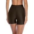 thumbnail image 5 of Alove Women's High Waist Solid Boyleg Swim Bottom With Pockets Stretch Board Shorts, 5 of 5