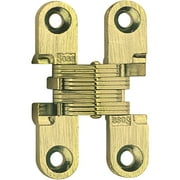 1PK SOSS Satin Brass 1/2 In. x 1-1/2 In. Invisible Hinge, (2-Pack)
