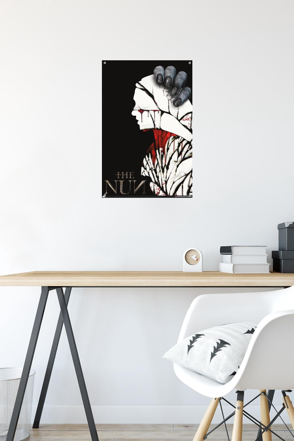 The Nun - Silhouette Wall Poster with Pushpins, 14.725" x 22.375"