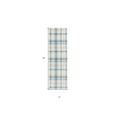 thumbnail image 5 of 8' Runner Blue and Ivory Plaid Power Loom Runner Rug, 5 of 9