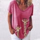 thumbnail image 2 of Elegante mujer con cuello en V estampado camiseta blusa Tops sudadera OAVQHLG3B Store  lin121212, 2 of 4