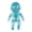 Cyan, variant on Topoo Hot Pink Glitter Humanoid Squeeze Gadget Stress Management Tool Event Accessory Celebration Supply 3.94 Inch