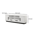 thumbnail image 5 of Sda 71 Inch TV Media Console- Door Cabinets- Drawers- Black Handles- White, 5 of 5